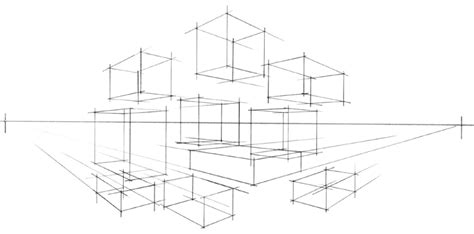 Drawing boxes in two-point perspective - Jon Messer Art Class