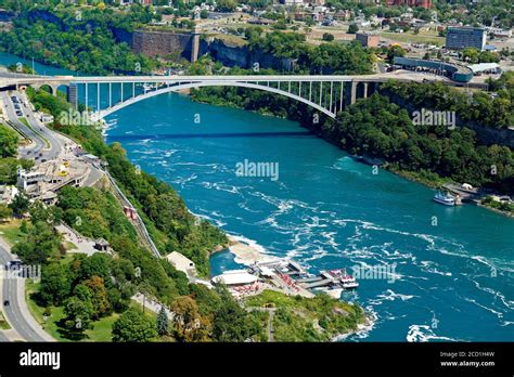 Rainbow International Bridge Niagara Falls Border crossing between Canada and United States of ...