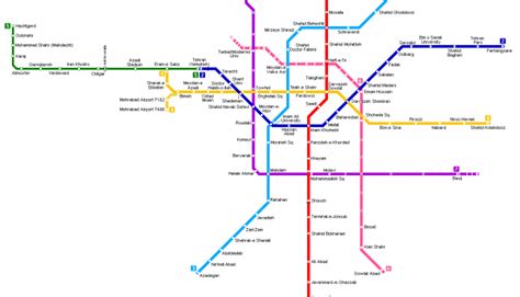 tehran-metro-map - Living in Tehran