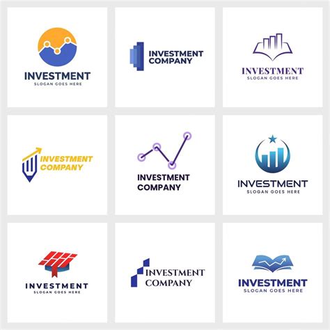 Premium Vector | Set of investment logo template