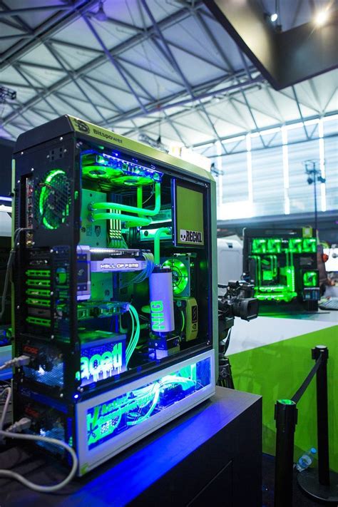 This green beauty was on display at ChinaJoy Gaming Desk Setup, Computer Setup, Pc Setup ...