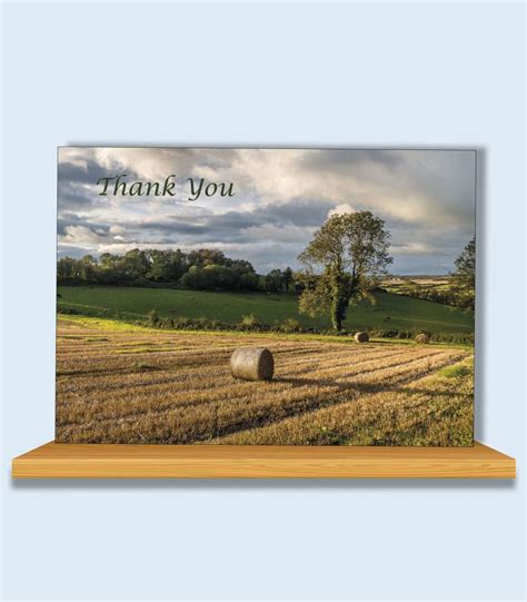 Farm Fields Thank You Card - Memorial Cards Ireland - Lir Cards