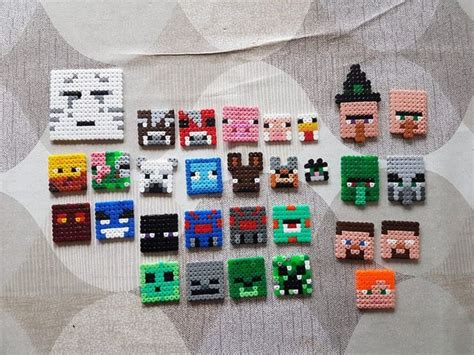 Minecraft Mob Faces: Kuh, Mooshroom, Schwein, Schaf, Huhn, Spinne ...