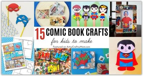 15 Cheerful Comic Book Crafts for Kids