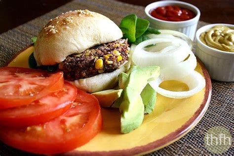 Vegan Black Bean and Quinoa Veggie Burger | The Healthy Family and Home