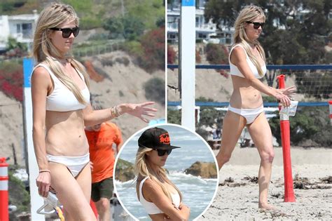 Flip or Flop's Christina Haack shows off fit figure in white bikini on beach trip with kids and ...