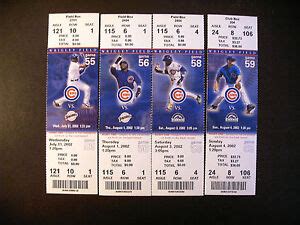 Chicago Cubs 2002 MLB ticket stubs - One ticket- Wrigley Field | eBay