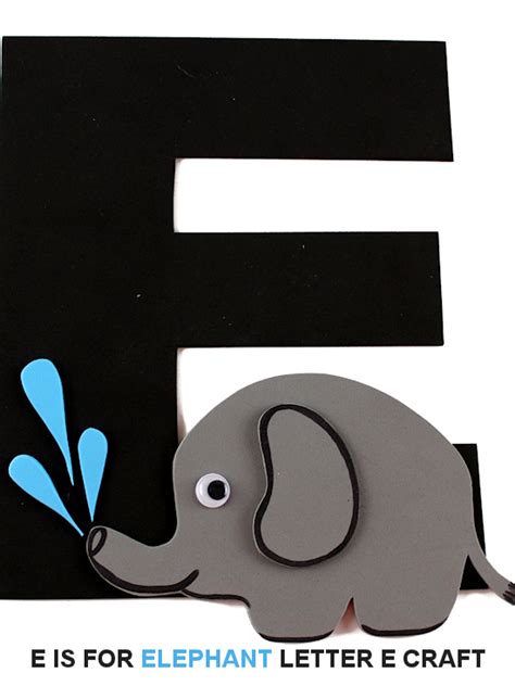 e elephant letter e craft | Our Kid Things