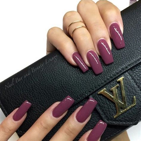 Deep mauve nail color. I love it! | Mauve nails, Mauve nail polish, Gel nails