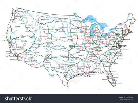 Printable Us Map With Cities And Highways - Printable US Maps