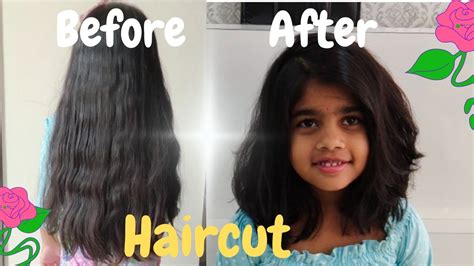 kids girls haircut #layered hair cut# long hair to short hair# hair cut ...