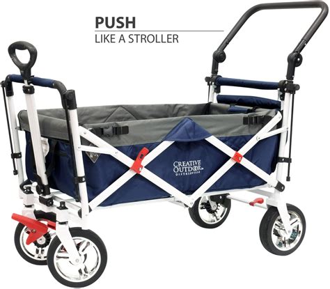 Creative Outdoor Push Pull Collapsible Folding Wagon Stroller Cart ...