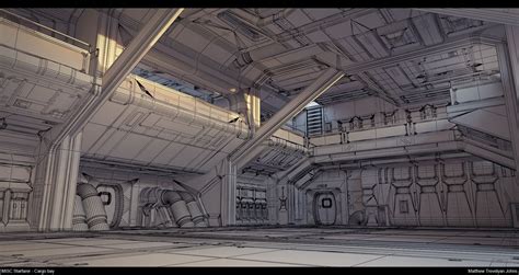 ArtStation - Star Citizen...The Starfarer: Cargo Bay, Matthew Trevelyan Johns | Scifi interior ...