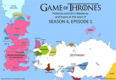 Game of Thrones Mapped by Season | Omniatlas