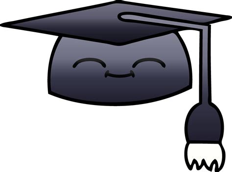 gradient shaded cartoon graduation hat 11750582 Vector Art at Vecteezy