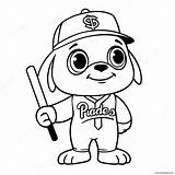 Cute Padres Mascot Coloring Page 21983 17374 sketch template