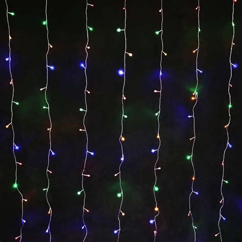 160 Multicolour LED Curtain Light 2mx2m Extendable