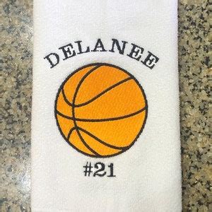 Personalized Basketball Towel, Basketball Hand Towel, Basketball Towel, Embroidered Towel ...