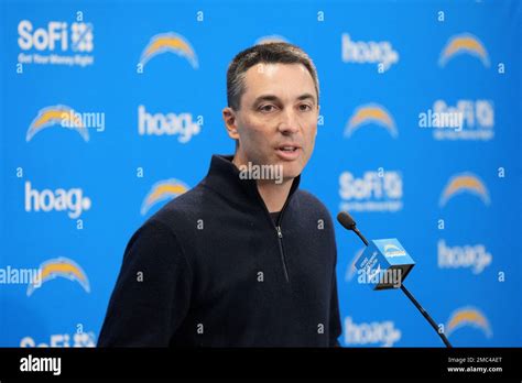 Los Angeles Chargers general manager Tom Telesco speaks at a press ...