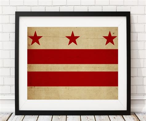 Washington DC Flag Art Washington DC Flag Print Flag Poster | Etsy