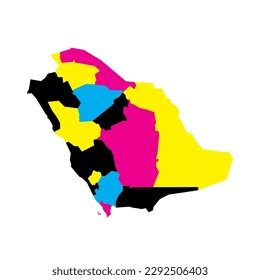 Saudi Arabia Political Map Administrative Divisions Stock Vector (Royalty Free) 2292506403 ...