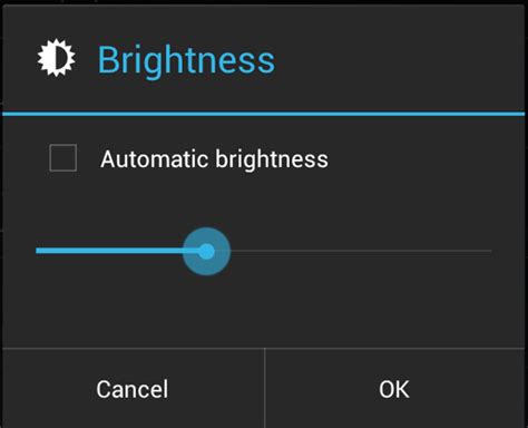 Turn down screen brightness to save battery power in Android