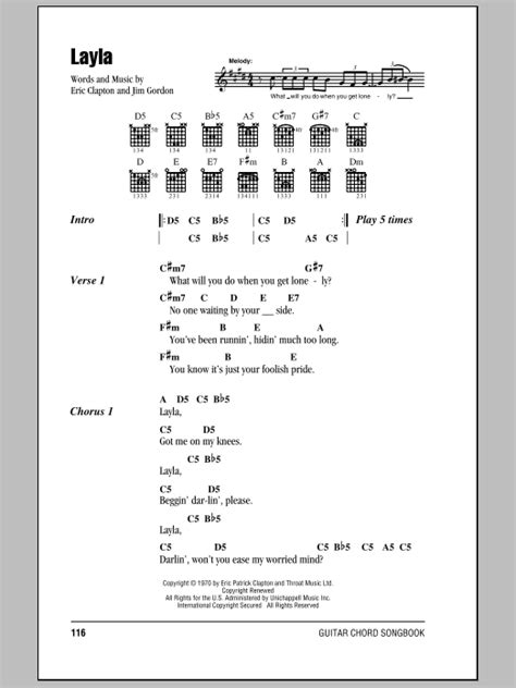 Layla by Derek And The Dominos - Guitar Chords/Lyrics - Guitar Instructor