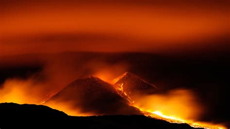 VIDEO: Mount Etna Lights Up The Night Sky : The Two-Way : NPR