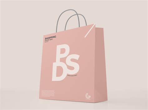 Free Modern Shopping Paper Bag Mockup PSD For Presentation 2018 - Graphic Google - Tasty Graphic ...