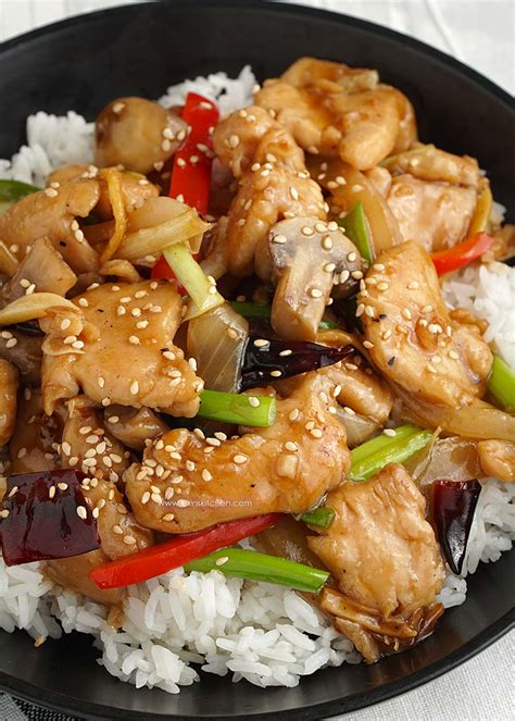 Chicken & Mushroom Stir Fry - Khin's Kitchen - Chinese Chicken Recipes