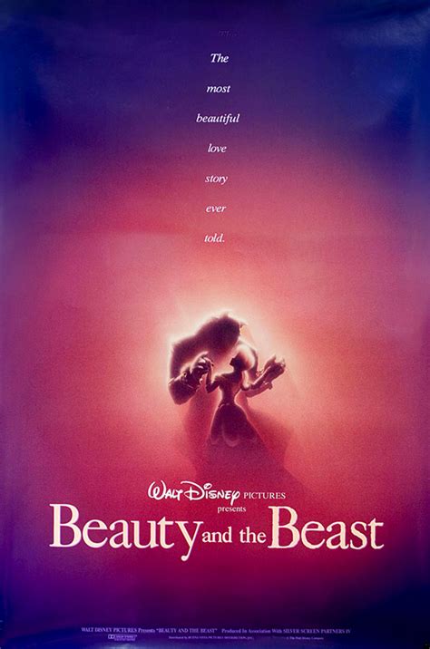 Beauty and the Beast Original 1991 U.S. One Sheet Movie Poster ...