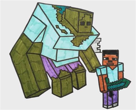 Minecraft Mutant Zombie Coloring Page - Free Printable Coloring Pages ...