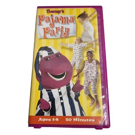 Barneys Pajama Party VHS Video Tape Sing Along Songs Hard Purple Case 2001 - Etsy