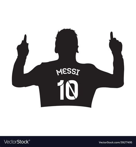 Lionel Messi vector silhouette black edition, the illustration can be used for, magazine, news ...