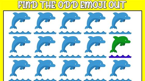 Find the odd emoji out 3 spot the difference emoji emoji puzzles – Artofit