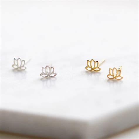 Lotus Stud Earrings – J&CO Jewellery