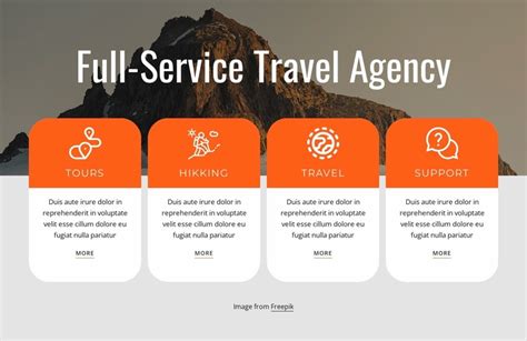 Full-service travel agency services Landing Page