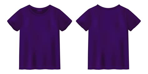 Unisex purple t shirt mock up. T-shirt design template. 5640736 Vector ...