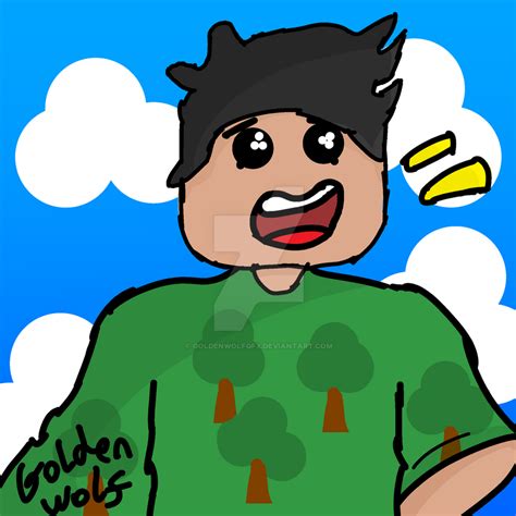 Roblox Cartoon Character Drawing by GoldenWolfGFX on DeviantArt