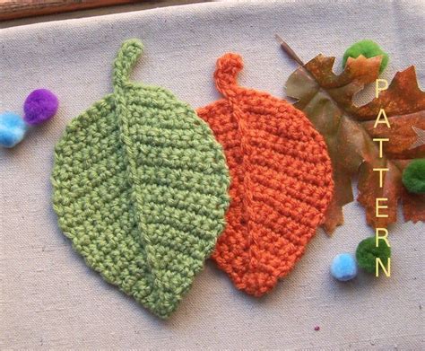 Autumn Leaf Crochet Pattern-handmade Crochet Ornament-crochet Leaf Applique-fall Decor-diy ...