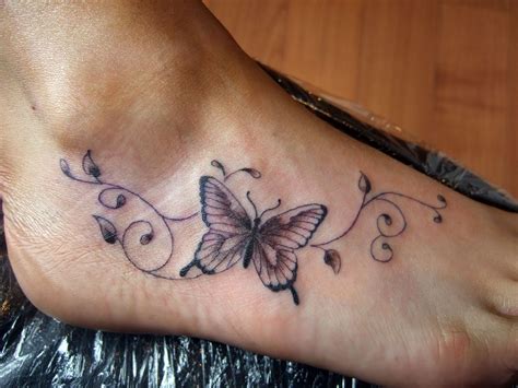 Foot Butterfly Tattoo - Unique Butterfly Tattoos - Butterfly Tattoos - Crayon