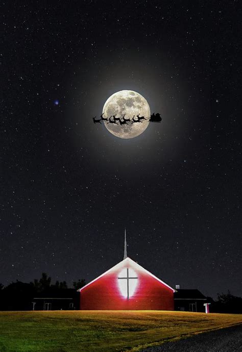 Christmas Moon Digital Art by Benjamin Riedmiller - Pixels