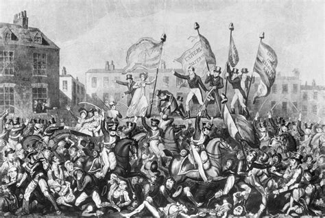 Engraving Depicting the Peterloo Massacre posters & prints by Corbis