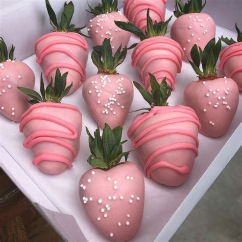 pink chocolate covered strawberries for baby shower | Chocolate covered strawberries, Chocolate ...