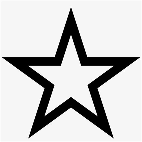 White Star Black Outline Png - Inter disciplina