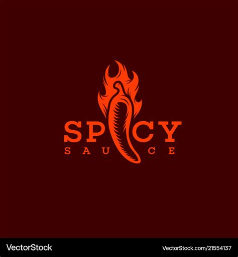 Spicy sauce logo Royalty Free Vector Image - VectorStock