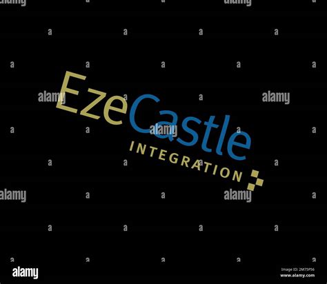 Eze Castle Integration, Rotated Logo, Black Background B Stock Photo ...