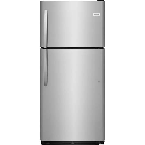 Frigidaire 20.4 cu. ft. Top Freezer Refrigerator in Stainless Steel-FFTR2021TS - The Home Depot