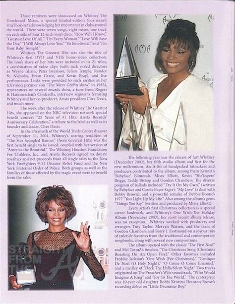 Whitney Houston “Homegoing” Funeral Program [OFFICIAL OBITUARY] | Whitney houston, Funeral ...