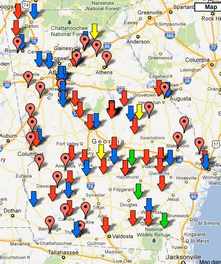 Map of prisons in Georgia | On the LAKE front